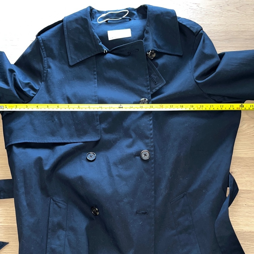 NWOT Marks and Spencer Classic Black Trench Coat - Picture 7 of 11